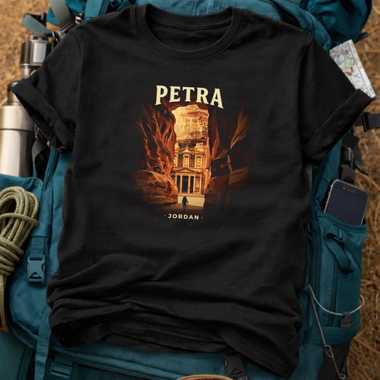 Petra Jordan Graphic Tee – Al-Khazneh Ancient City Travel T-Shirt