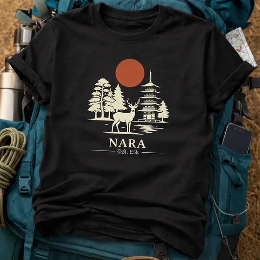 Nara Japan Sacred Deer T-Shirt – Kofuku-ji Pagoda Graphic Tee