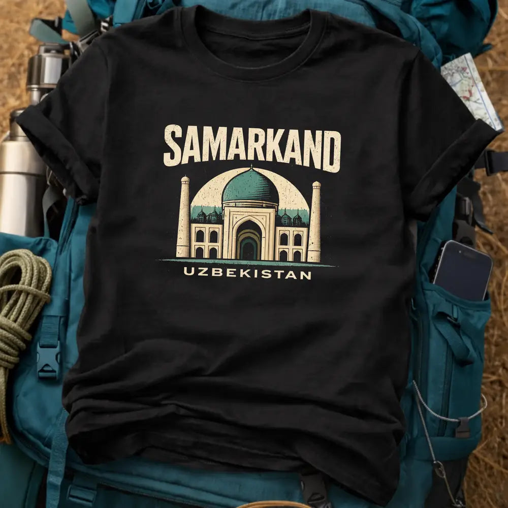 Samarkand Uzbekistan T-Shirt – Registan Square Silk Road Graphic Tee