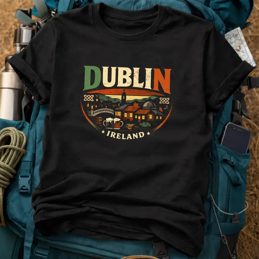 Dublin Ireland T-Shirt – Retro Irish Cityscape Graphic Tee