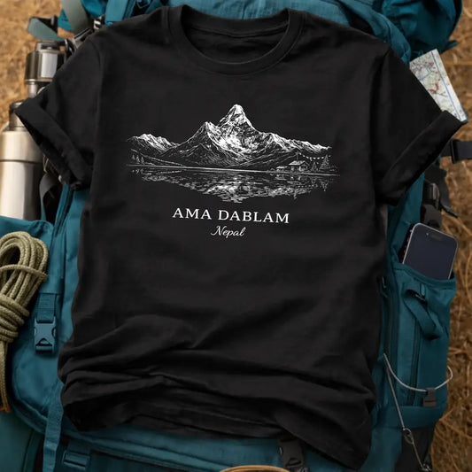Ama Dablam Nepal Mountain T-Shirt – Himalayan Trekking Graphic Tee