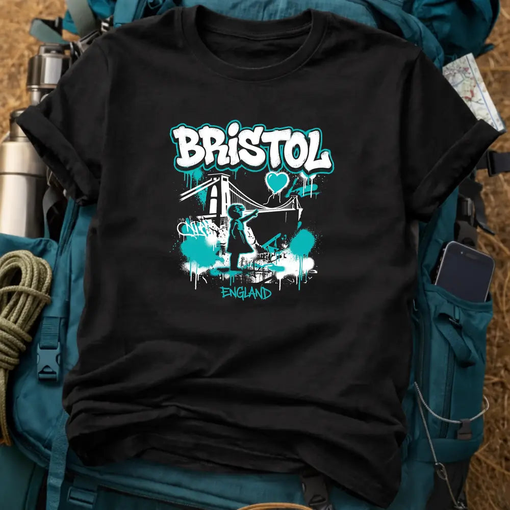 Bristol Graffiti Street Art Graphic T-Shirt