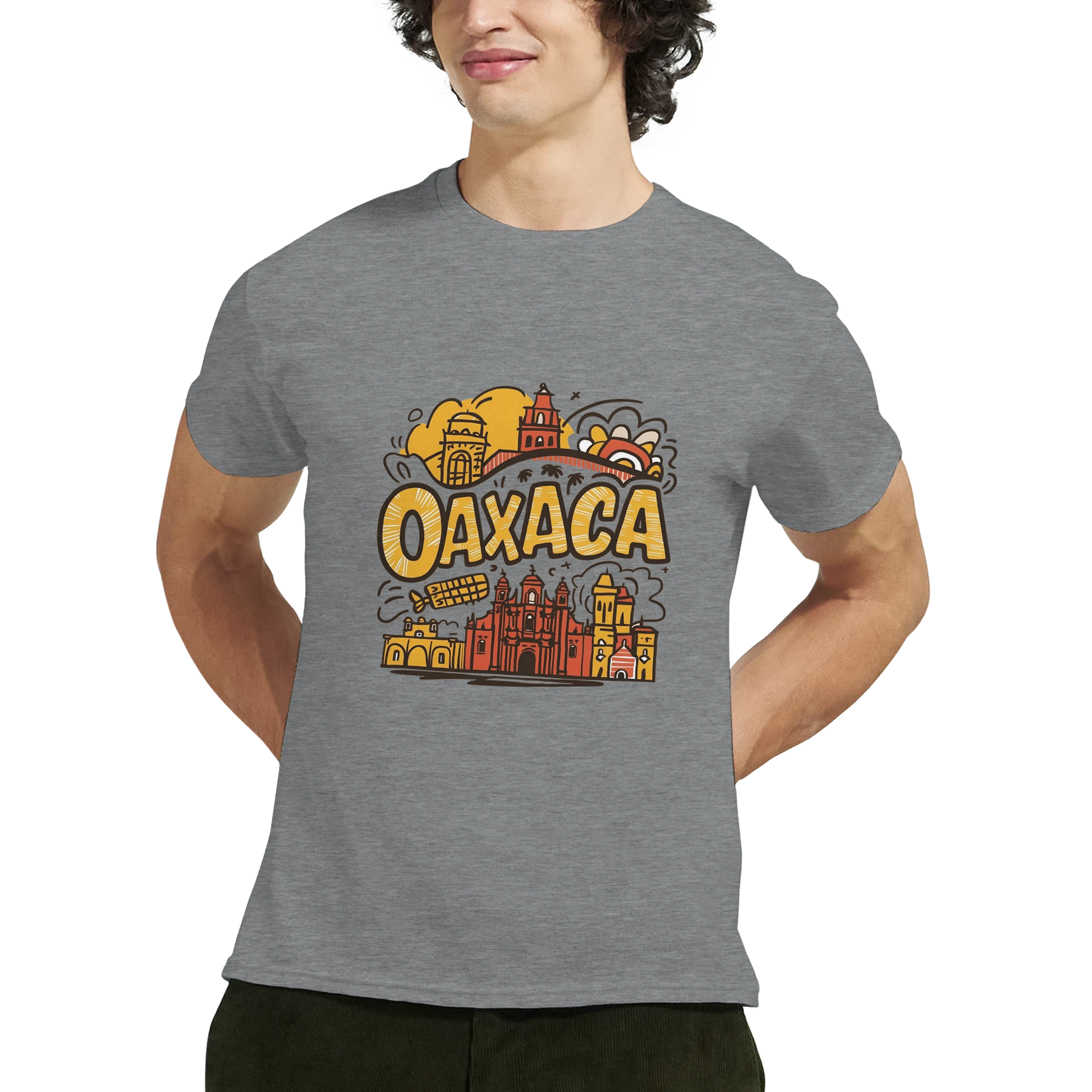 Oaxaca Mexico Unisex Travel T-Shirt featuring a man
