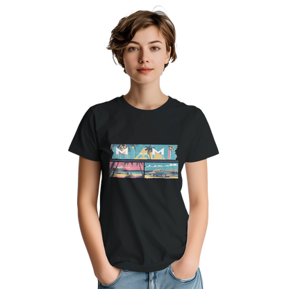 Miami USA Unisex Travel T-Shirt featuring a person