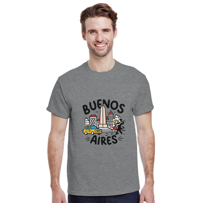 Buenos Aires Argentina Unisex Travel T-Shirt featuring a man