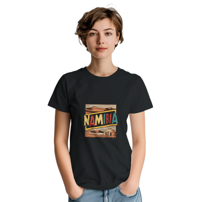 Namibia Unisex Travel T-Shirt featuring a person