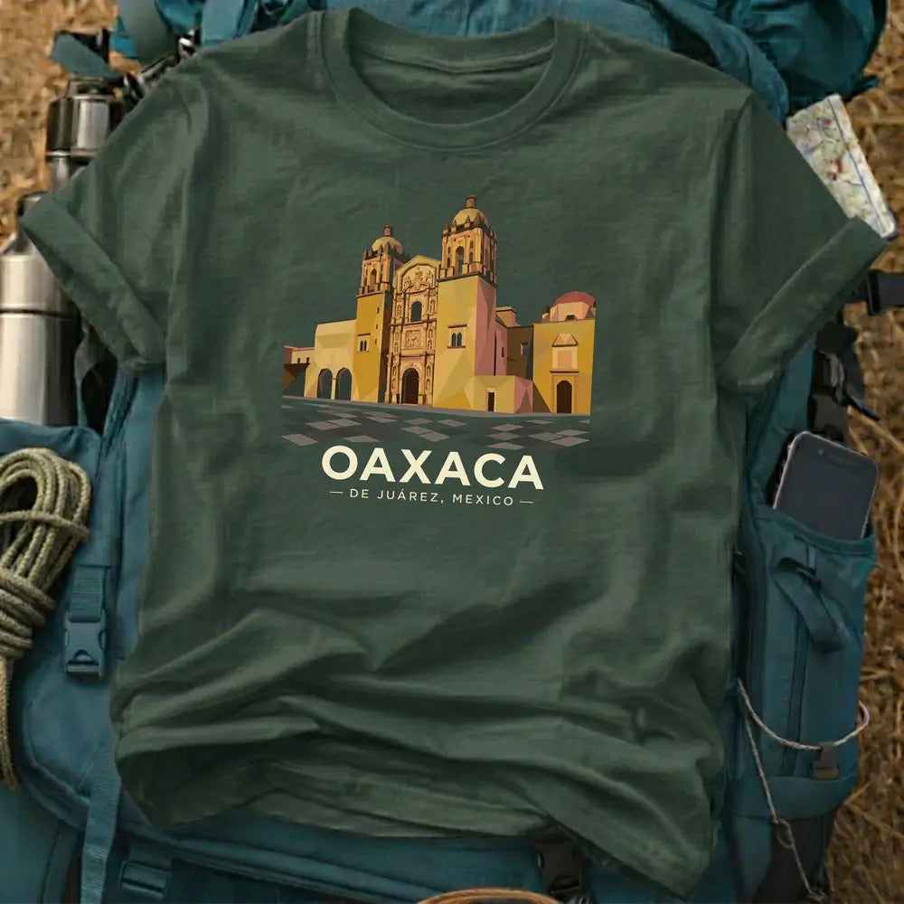 Oaxaca Mexico T-Shirt – Retro Low-Poly Architecture Graphic Tee