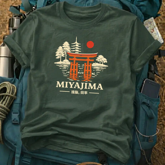 Miyajima Japan T-Shirt – Vintage Torii Gate & Pagoda Graphic Tee