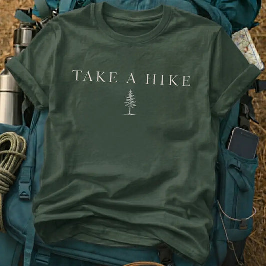 Take a Hike T-Shirt – Minimalist Pine Tree Graphic Tee