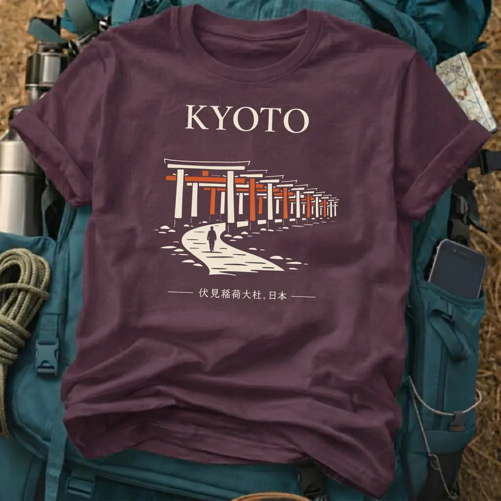 Kyoto Fushimi Inari Tee – Japanese Torii Gate Graphic Shirt