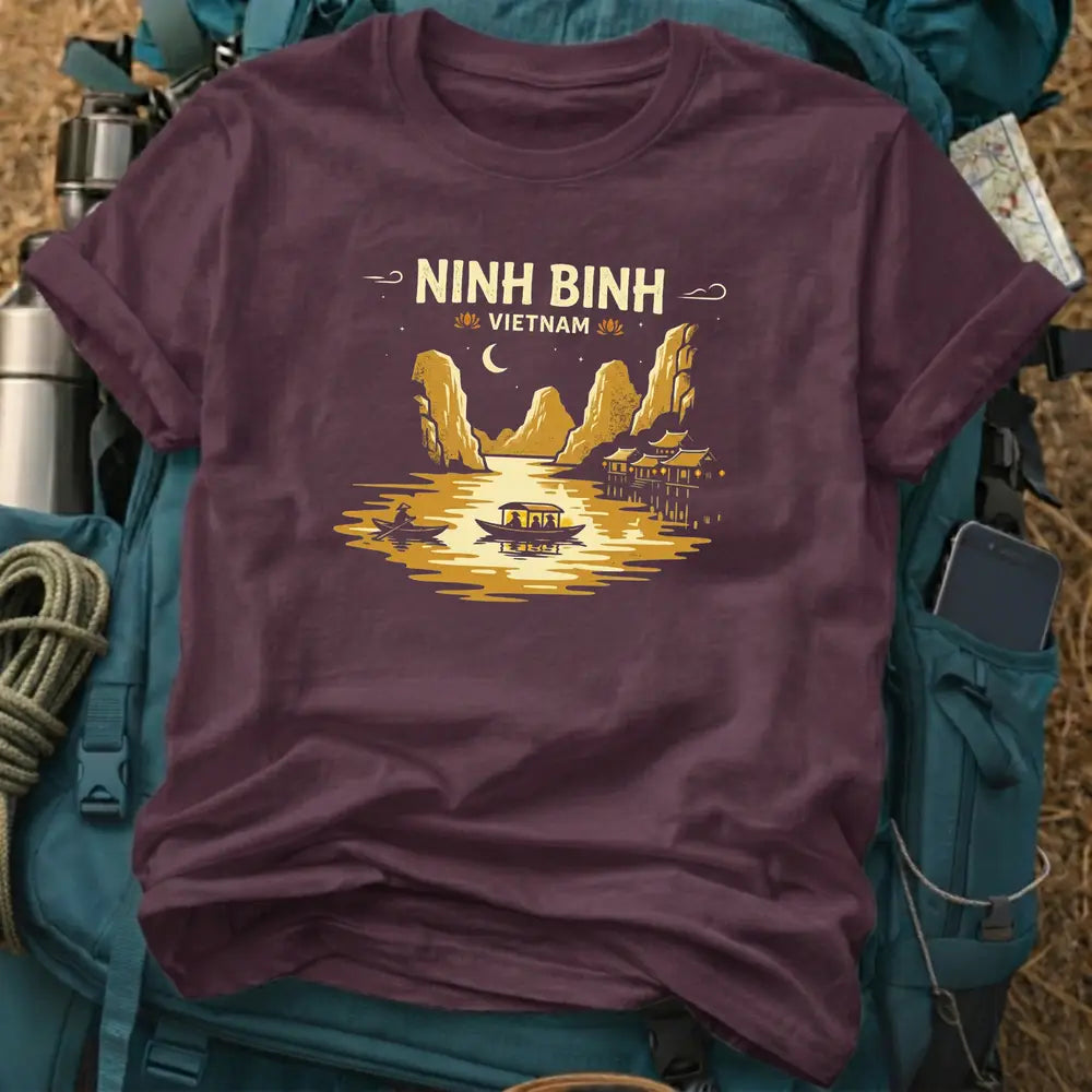 Ninh Binh Vietnam T-Shirt – Tam Coc River & Limestone Karst Graphic Tee