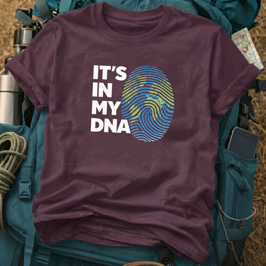 It’s In My DNA - World Map Fingerprint Traveler T-Shirt