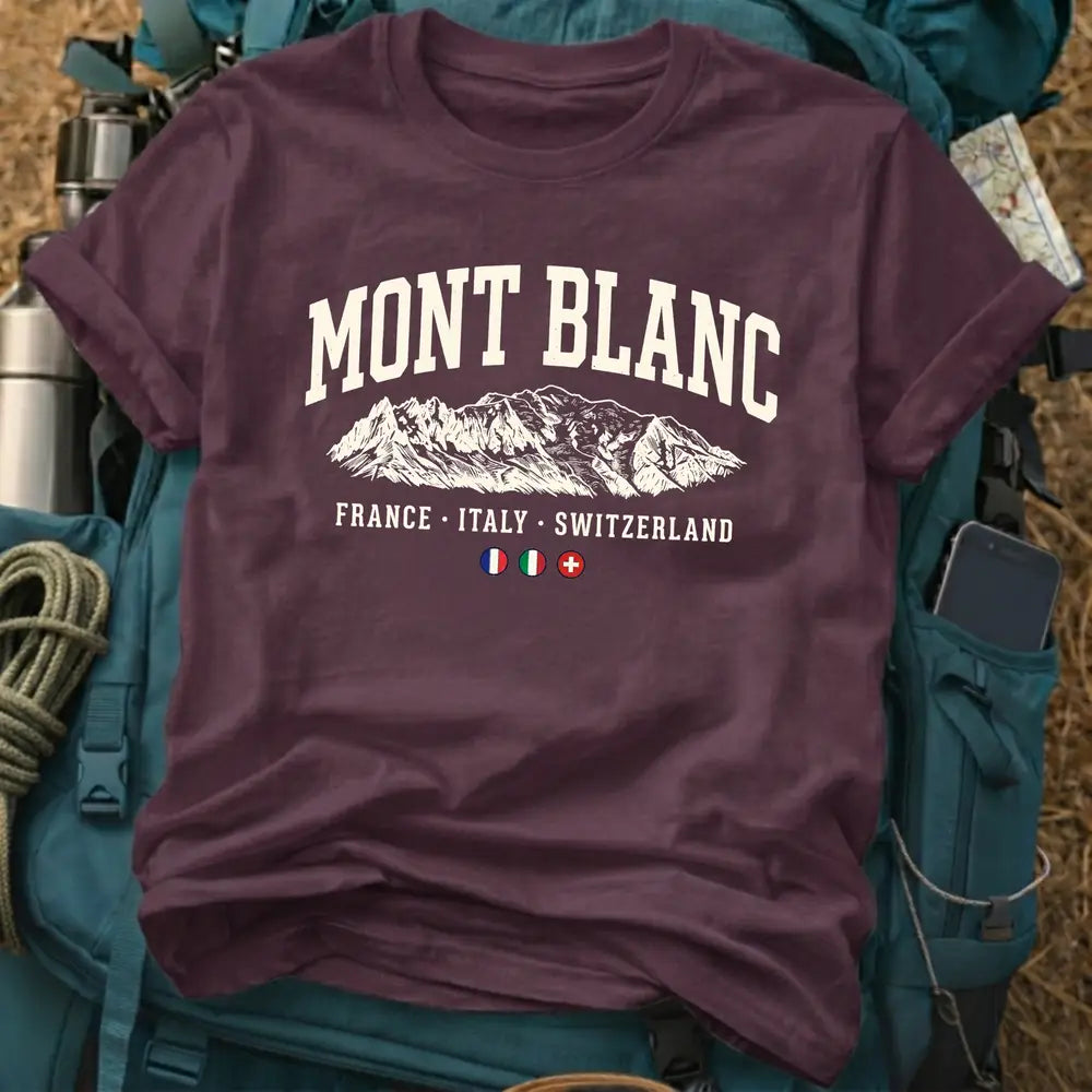 Mont Blanc Alps T-Shirt – Vintage Mountain Graphic Tee