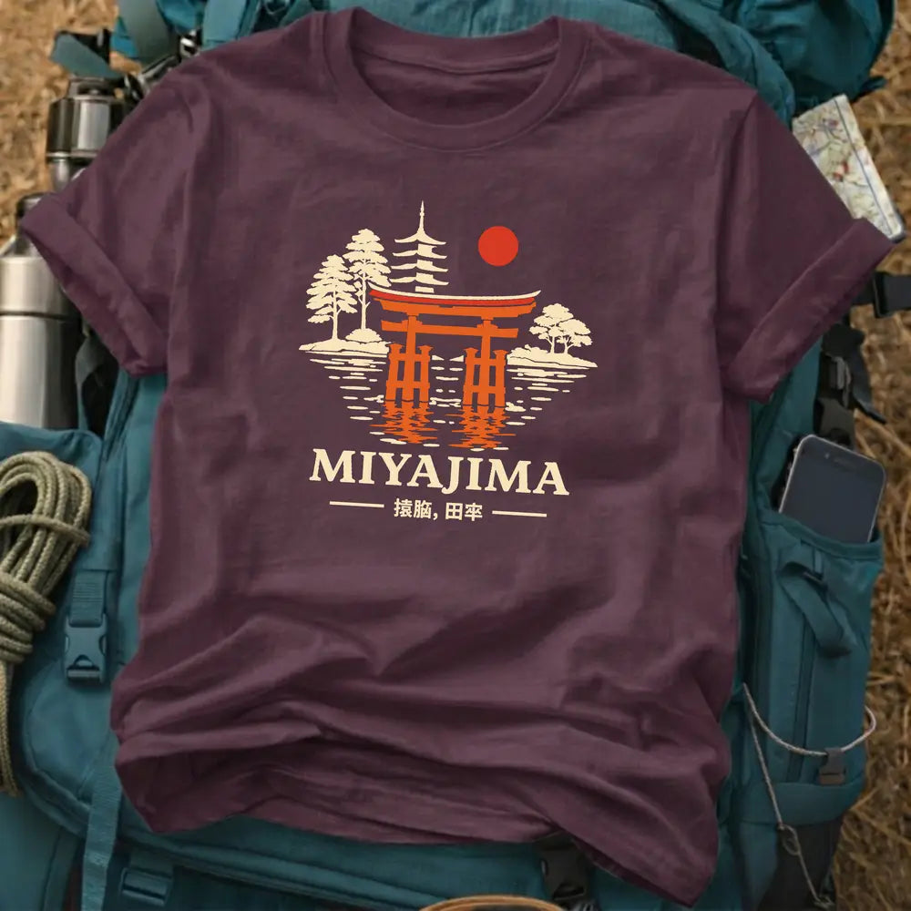 Miyajima Japan T-Shirt – Vintage Torii Gate & Pagoda Graphic Tee