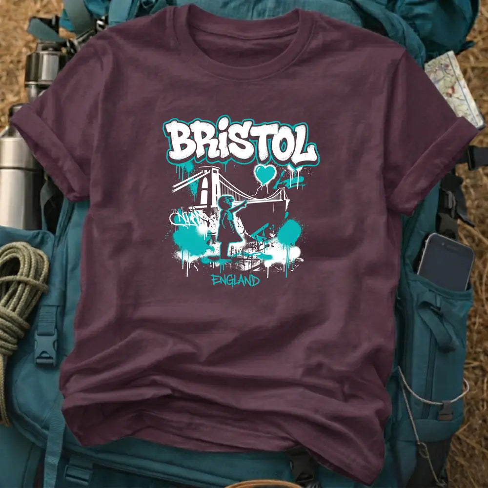Bristol Graffiti Street Art Graphic T-Shirt