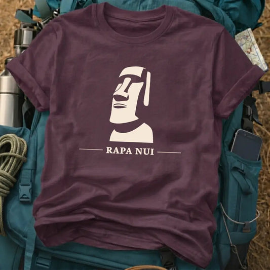Rapa Nui Easter Island T-Shirt – Retro Minimalist Moai Graphic Tee