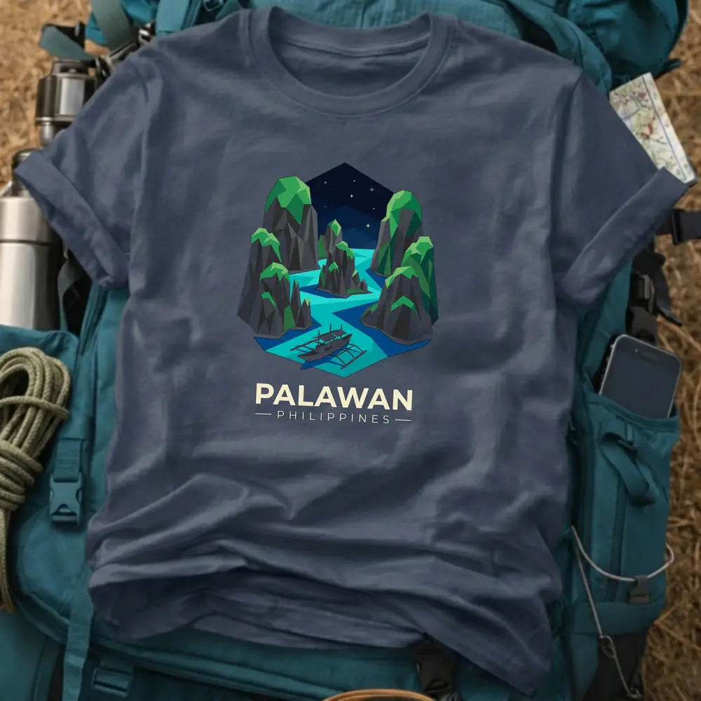 Palawan Philippines Travel T-Shirt - El Nido Island Heavyweight Cotton Tee