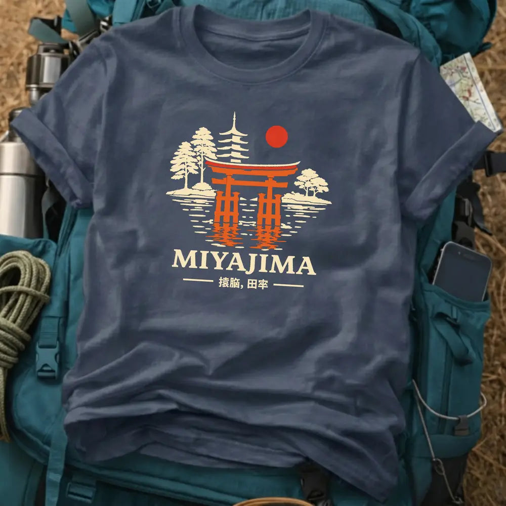 Miyajima Japan T-Shirt – Vintage Torii Gate & Pagoda Graphic Tee