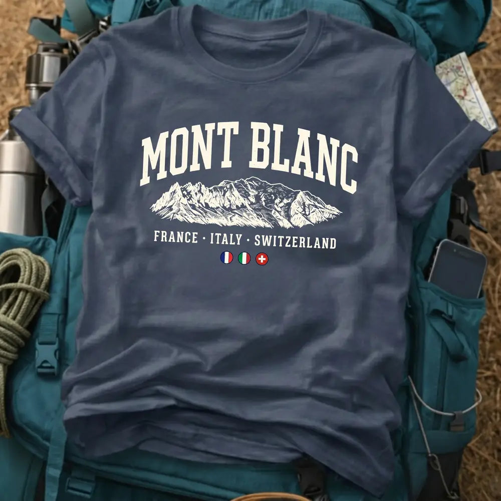 Mont Blanc Alps T-Shirt – Vintage Mountain Graphic Tee