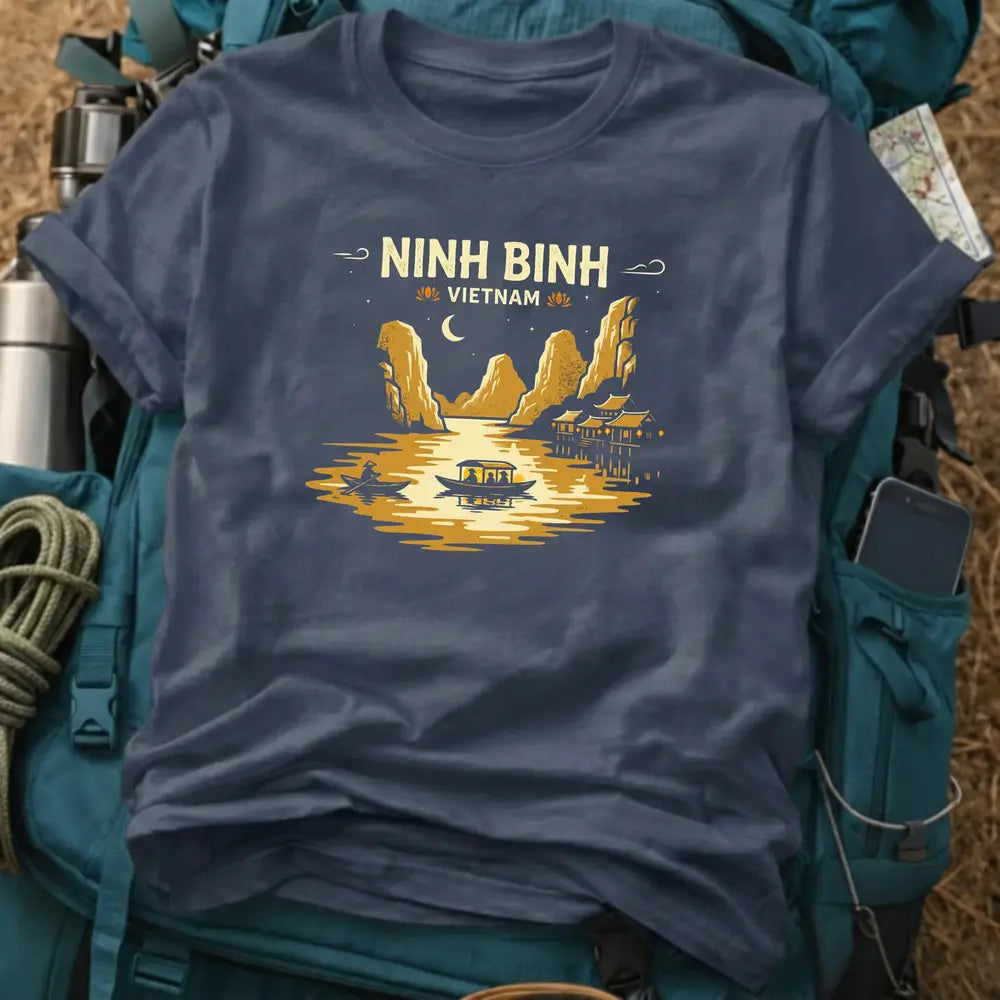 Ninh Binh Vietnam T-Shirt – Tam Coc River & Limestone Karst Graphic Tee