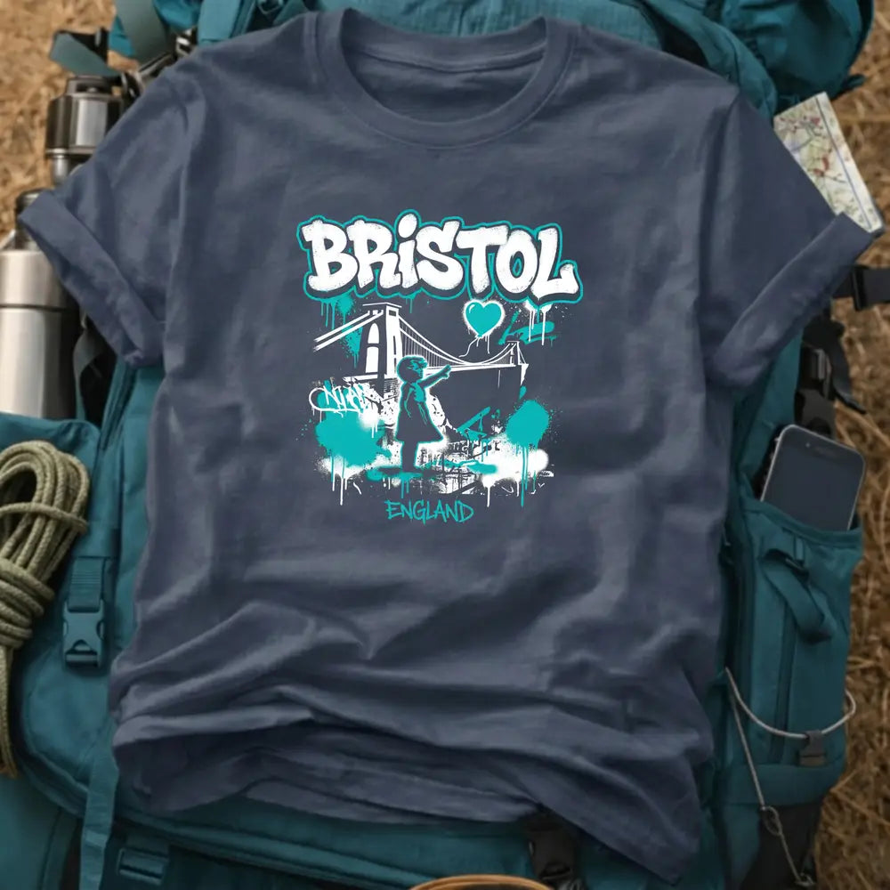 Bristol Graffiti Street Art Graphic T-Shirt