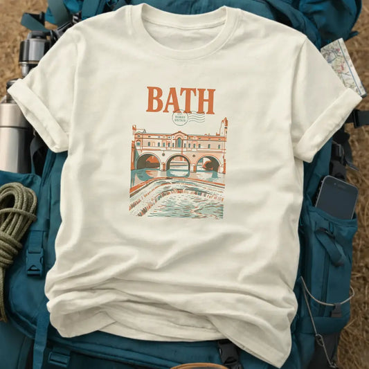 Bath Riso Postcard Graphic T-Shirt
