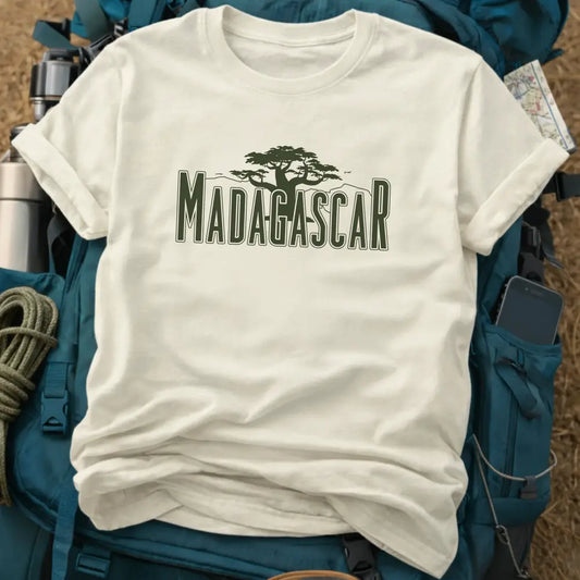 Madagascar T-Shirt – Retro Baobab Tree Silhouette Graphic Tee