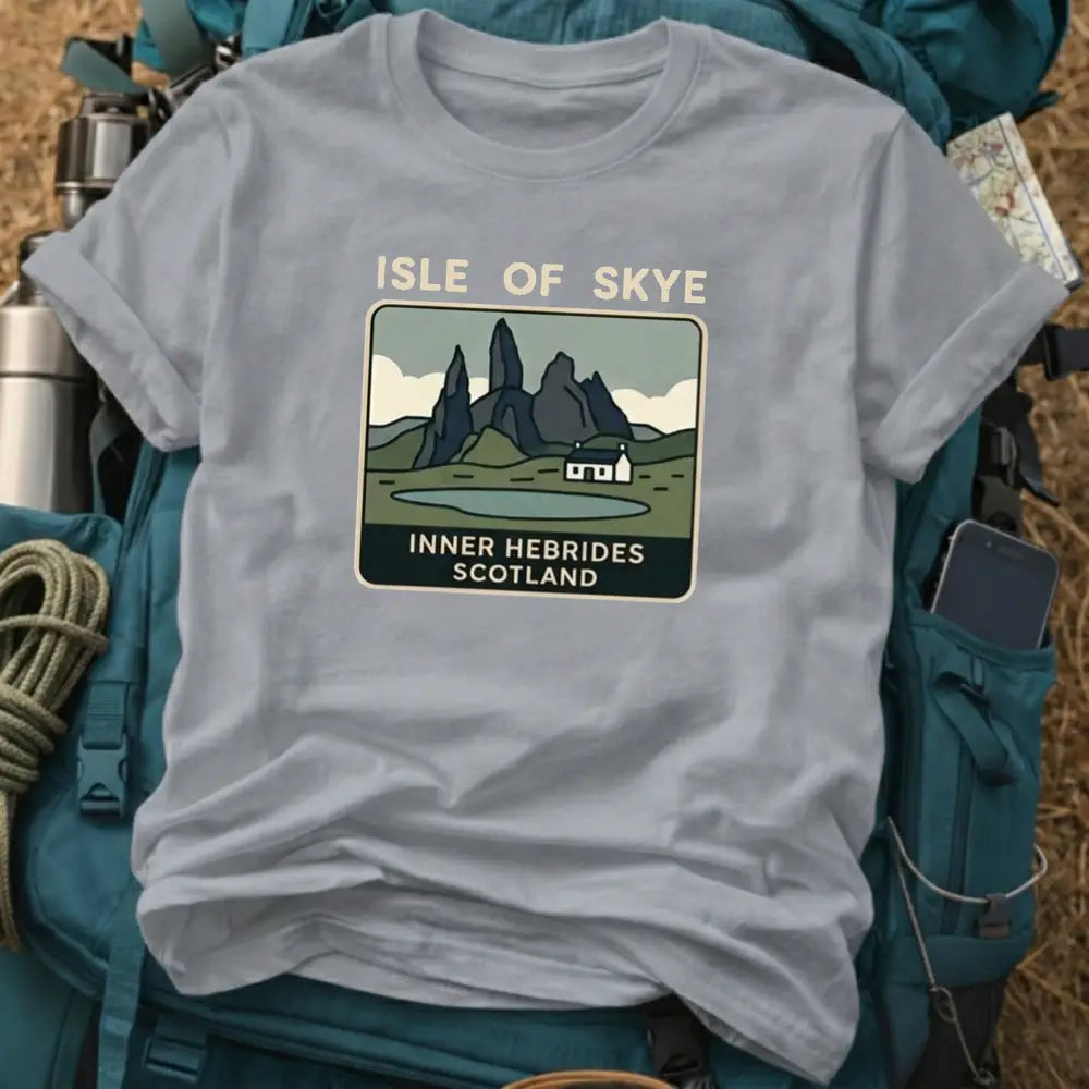 Isle of Skye Scotland T-Shirt – Inner Hebrides Mountain Graphic Tee