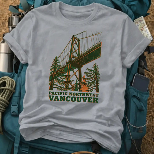 Vancouver T-Shirt – Vintage Lions Gate Bridge Graphic Tee