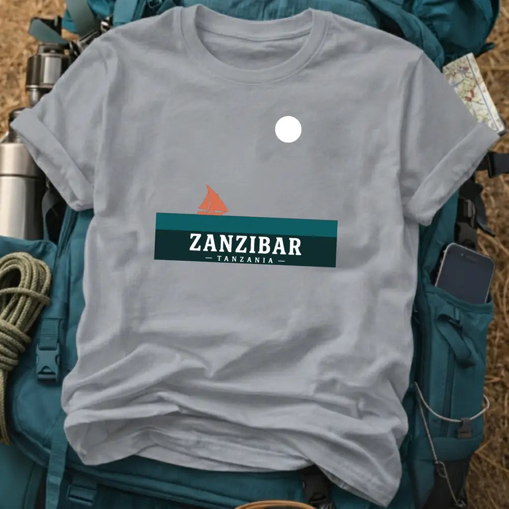 Zanzibar T-Shirt – Minimalist Traditional Dhow Graphic Tee