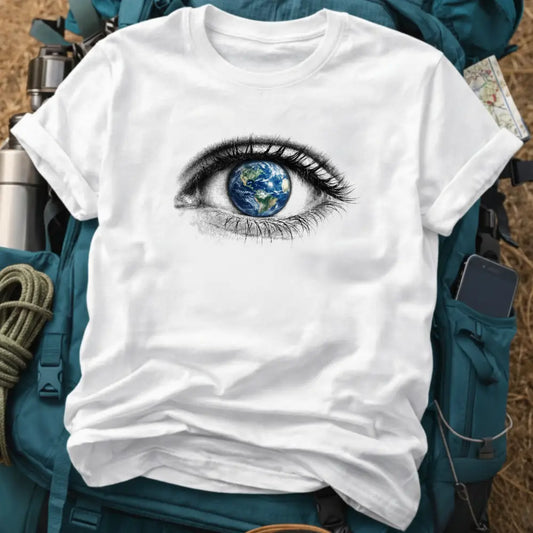 Eye on the World Surreal T-Shirt – Global Vision Graphic Tee
