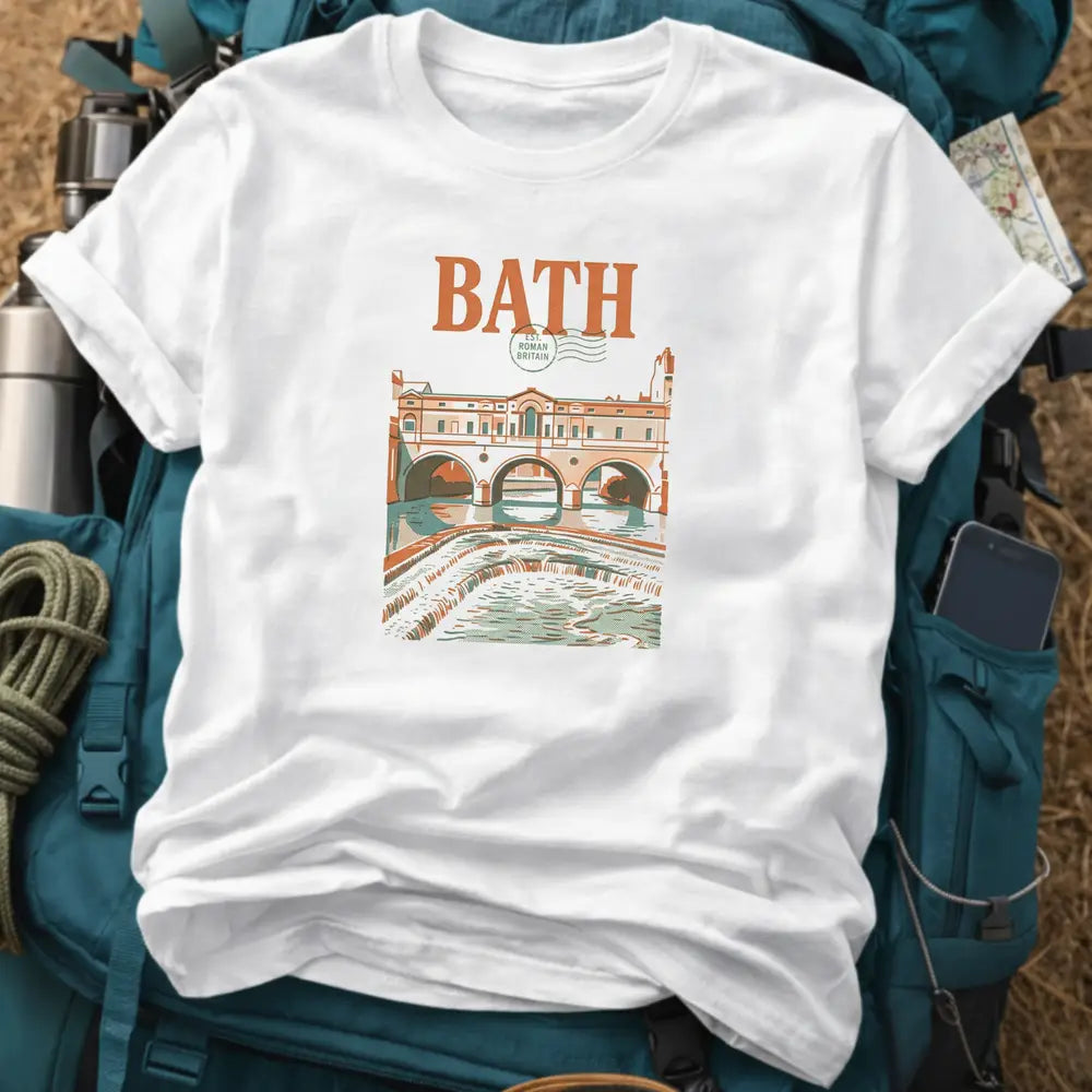 Bath Riso Postcard Graphic T-Shirt